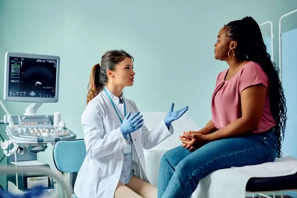 Woman have consultation about vaginal laxity Coalville